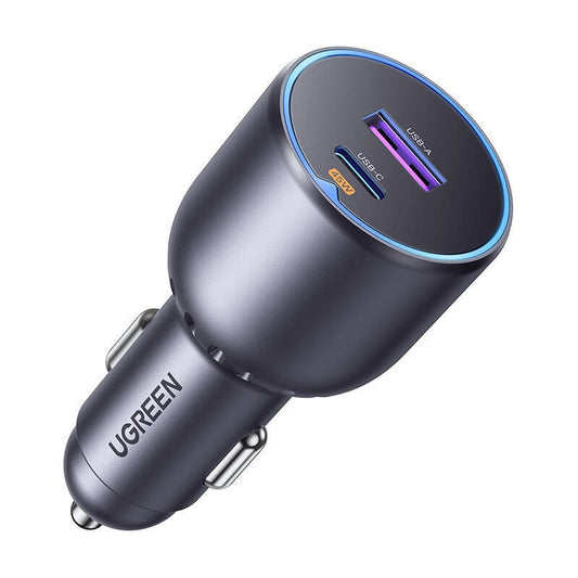 Autolaturi UGREEN EC701, 63W, 3A, 1 x USB-A - 1 x USB-C, musta