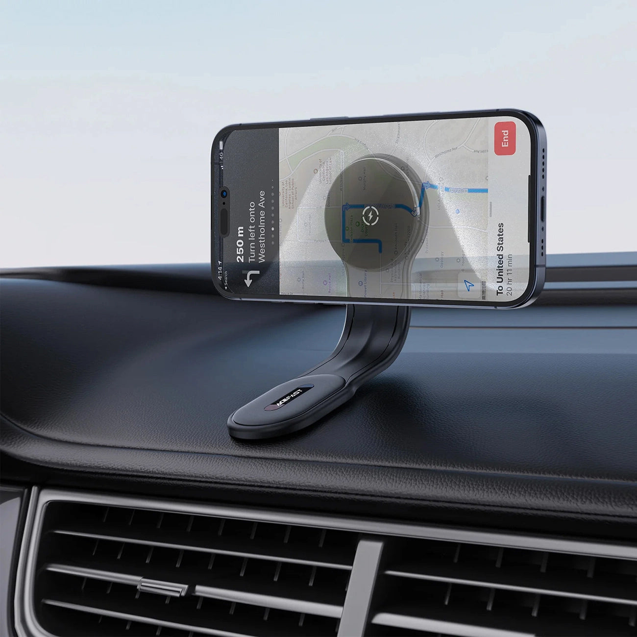 Acefast D21 Wireless Car Charger, 15W, 1.67A, Black