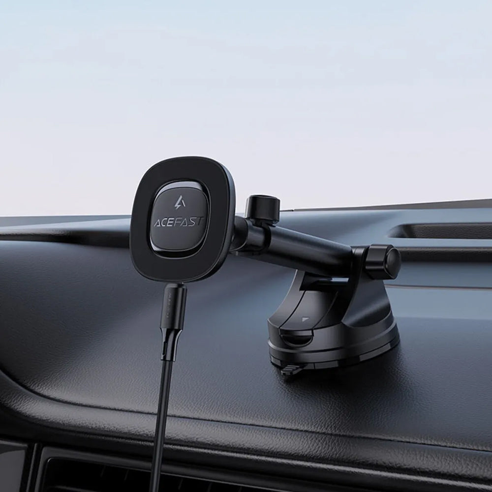 Langaton Autolaturi Acefast D47, 15W, 1.67A, Musta