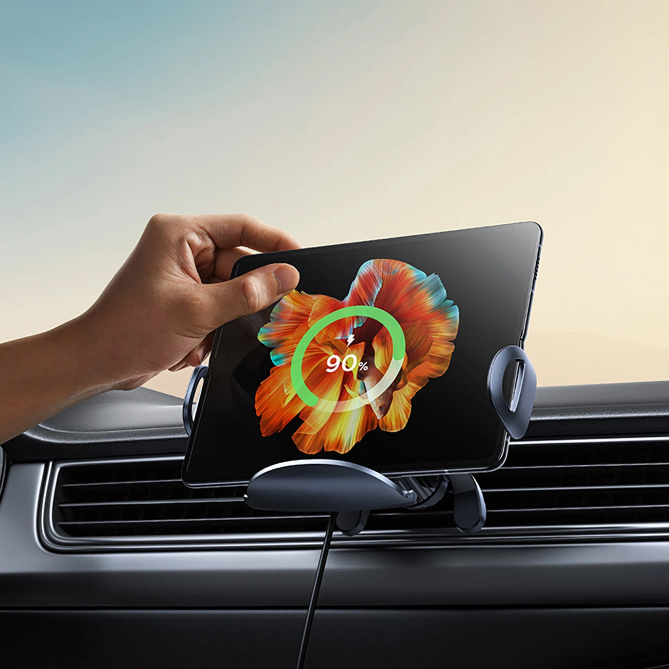 Baseus LightChaser Langaton Autolaturi, 15W, 1.67A, Musta, Uudelleenpakattu C40355901111-00