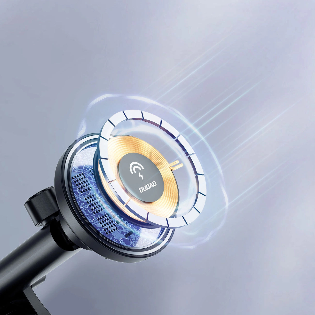 Langaton autolaturi Dudao F12MAX+, 15W, 1.67A, musta