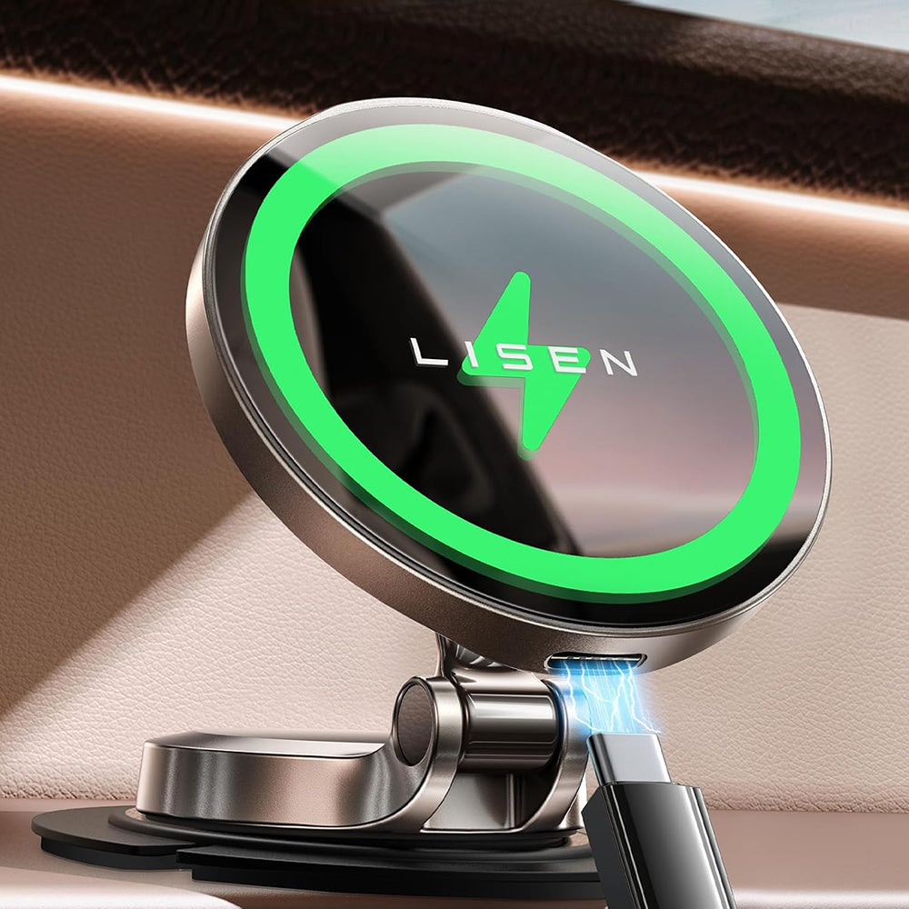 Lisen Wireless Auto Charger, 15W, 1.67A, Musta YL0223090006