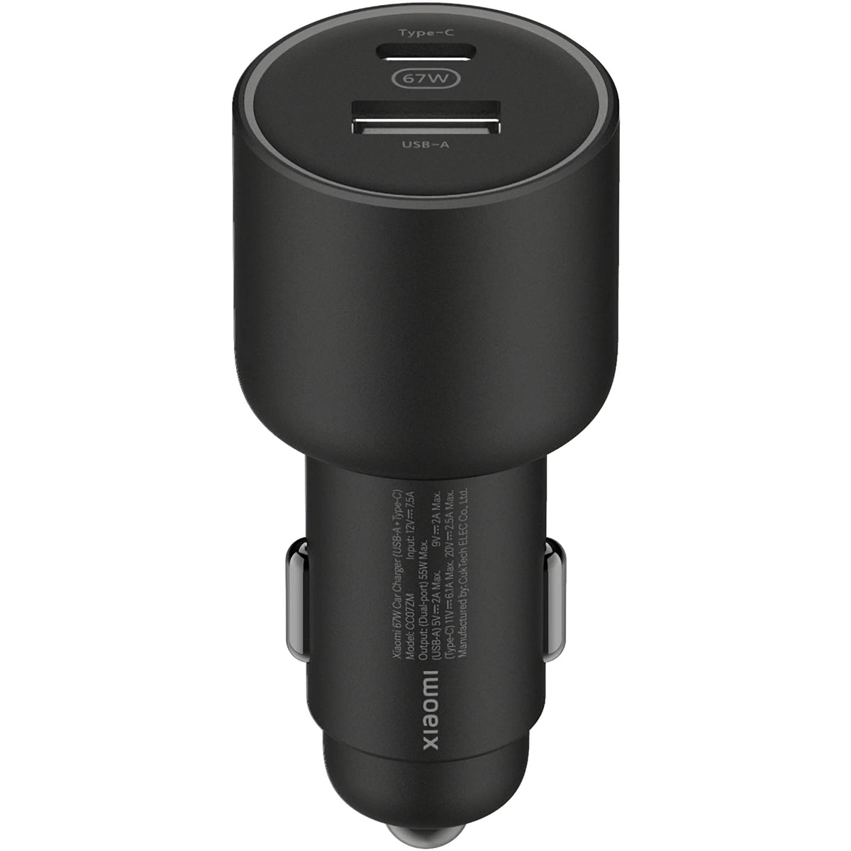 Xiaomi GaN autolaturi, 67W, 3A, 1 x USB-A - 1 x USB-C, musta BHR6814GL BHR6814GL BHR6814GL