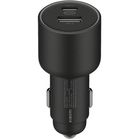 Xiaomi GaN autolaturi, 67W, 3A, 1 x USB-A - 1 x USB-C, musta BHR6814GL BHR6814GL BHR6814GL