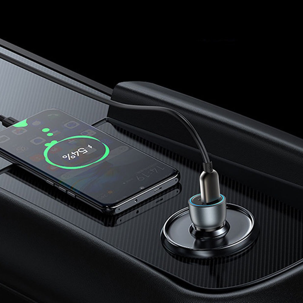 Autolaturi Yesido Y49, 30W, 3A, 1 x USB-A - 1 x USB-C, Harmaa