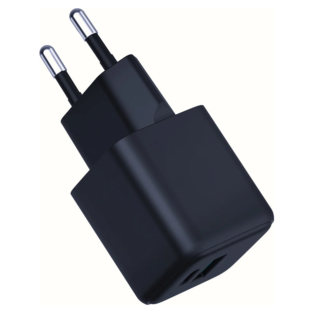 Verkkolaturi 3MK Hyper, 20W, 3A, 1 x USB-A - 1 x USB-C, Musta