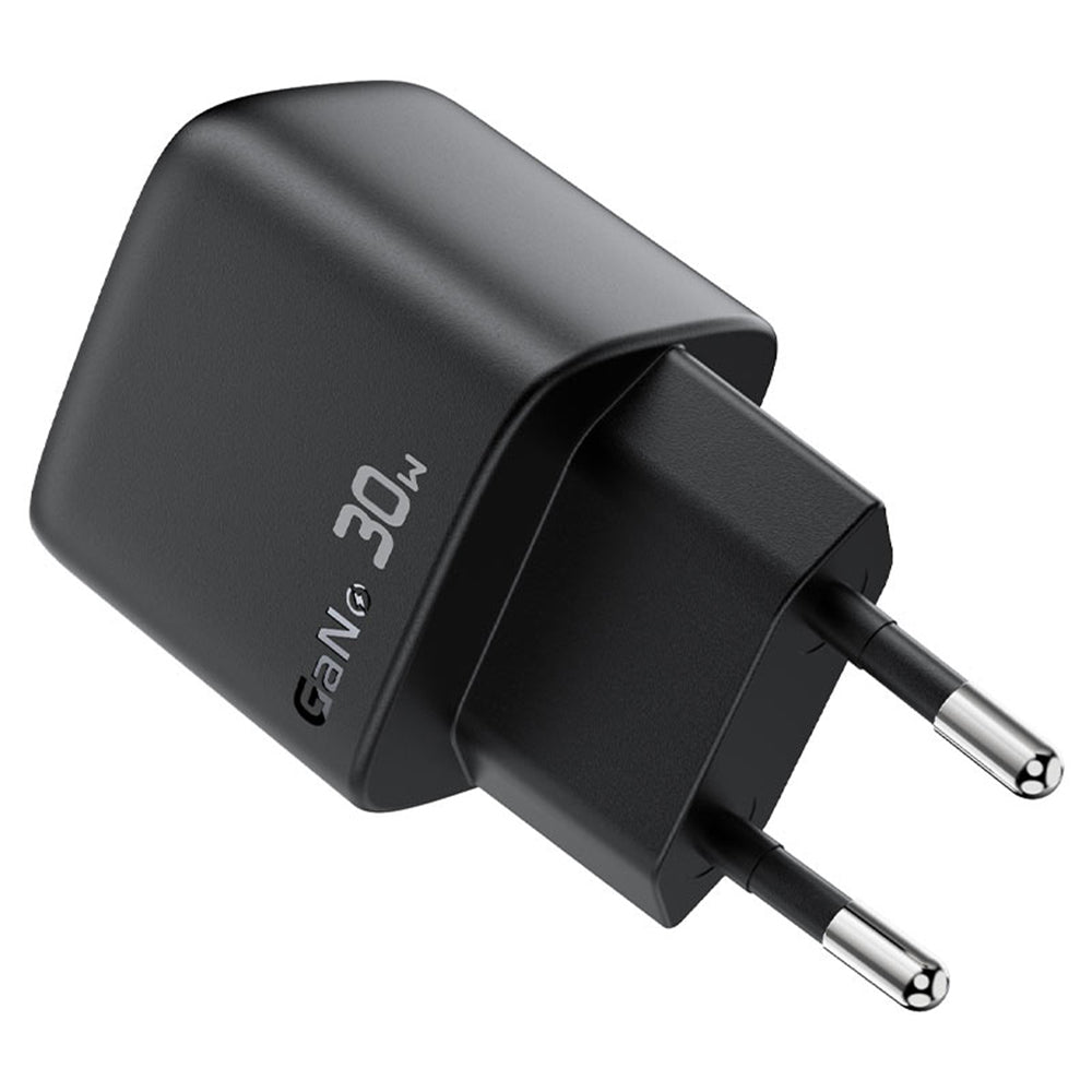 Acefast A115 Display -verkkolaturi, 30W, 3A, 1 x USB-C, Musta