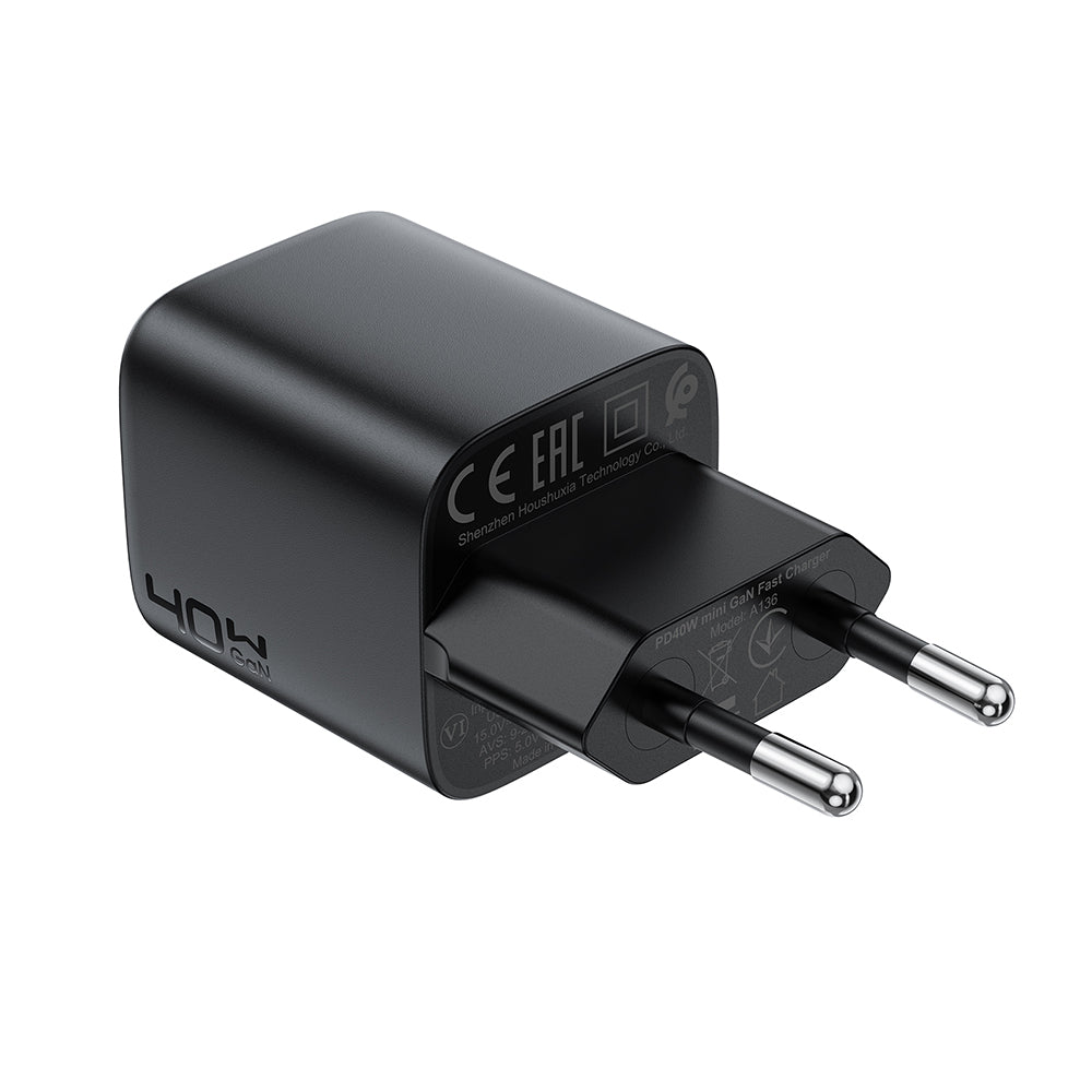 Acefast A136 Network Charger, 40W, 3A, 1 x USB-C, Black