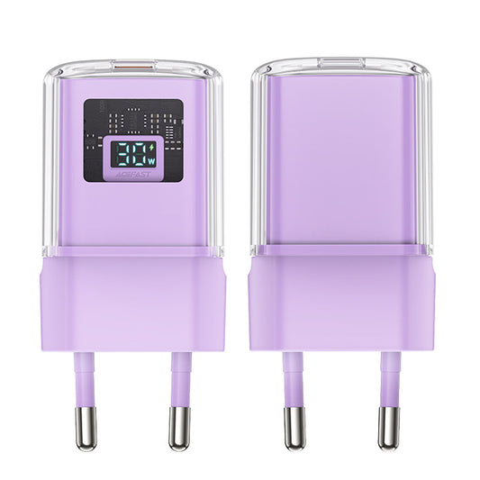 Acefast A53 Sparkling Display -verkkolaturi, 30W, 3A, 1 x USB-C, Violetti