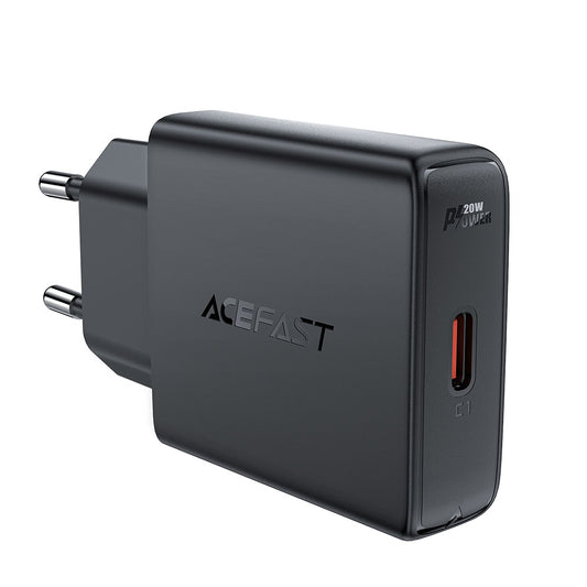 Verkkolaturi Acefast A65, 20W, 3A, 1 x USB-C, Musta