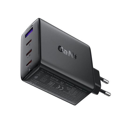 Acefast A94 -verkkolaturi, 100W, 5A, 1 x USB-A - 3 x USB-C, Musta
