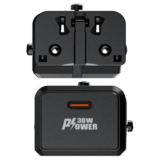 Acefast Z7 Travel -verkkolaturi, 30W, 3A, 1 x USB-C, Musta