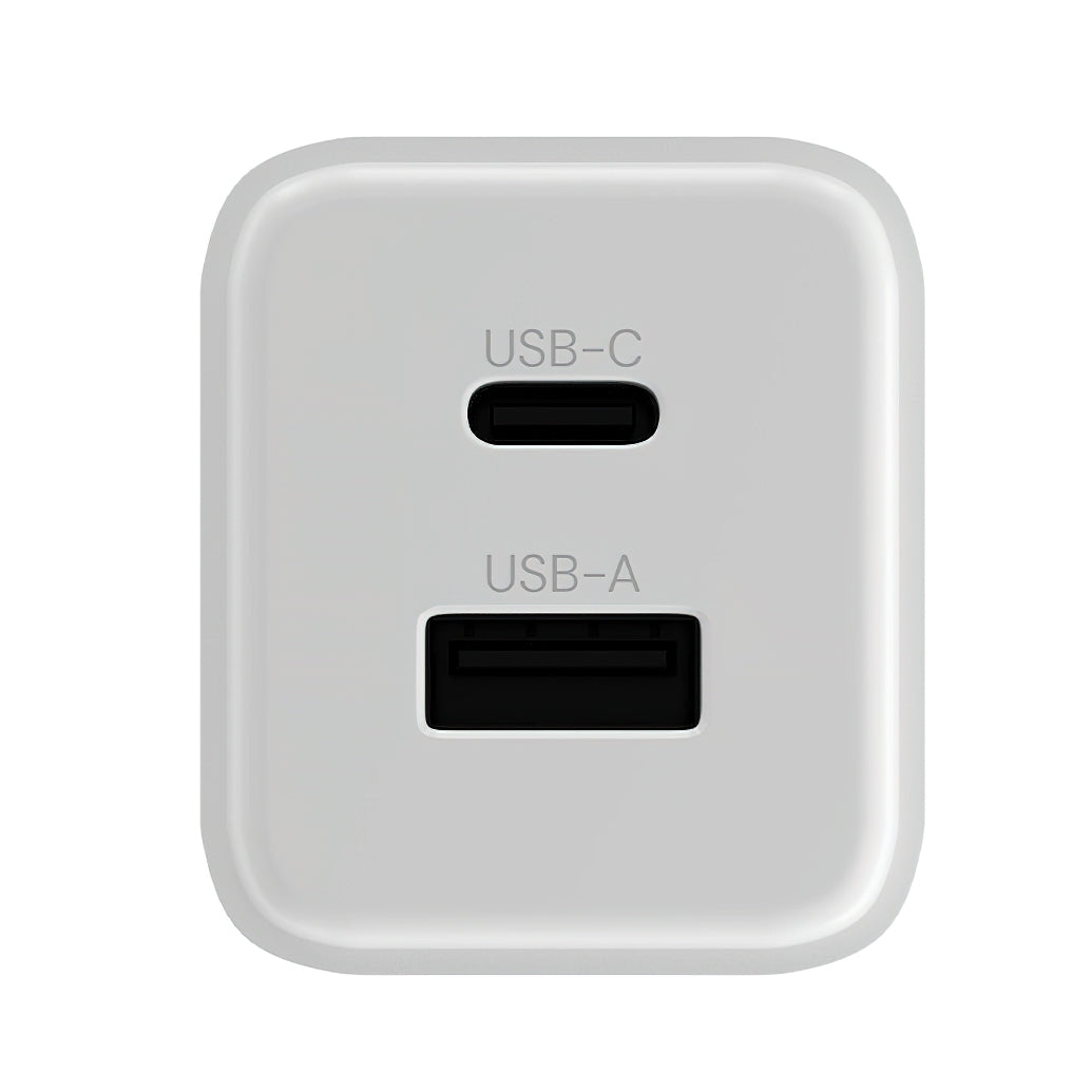 Allity-verkkolaturi. ATC-01-45WCC Fast, 45W, 3A, 1 x USB-A - 1 x USB-C, Valkoinen