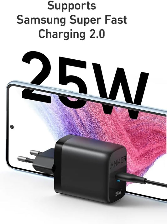Anker 312 Ace verkkolaturi, 25W, 1 x USB-C, Musta A2642G11