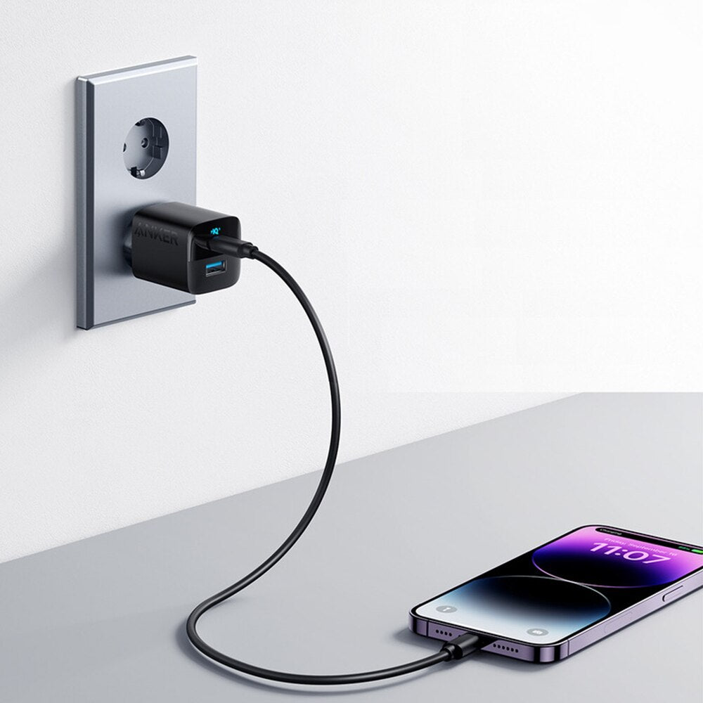 Anker 323 verkkolaturi, 33W, 3A, 1 x USB-A - 1 x USB-C, musta A2331G11