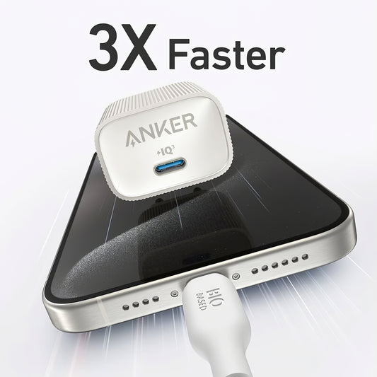 Verkkolaturi Anker 511 Nano 4, 30W, 3A, 1 x USB-C, valkoinen A2337G21