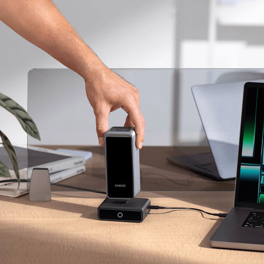 Anker verkkolaturi Prime ulkoiselle akulle, 100W, 3A, 1 x Pogo Pin - 1 x USB-C - 2 x USB-A, musta A190902311