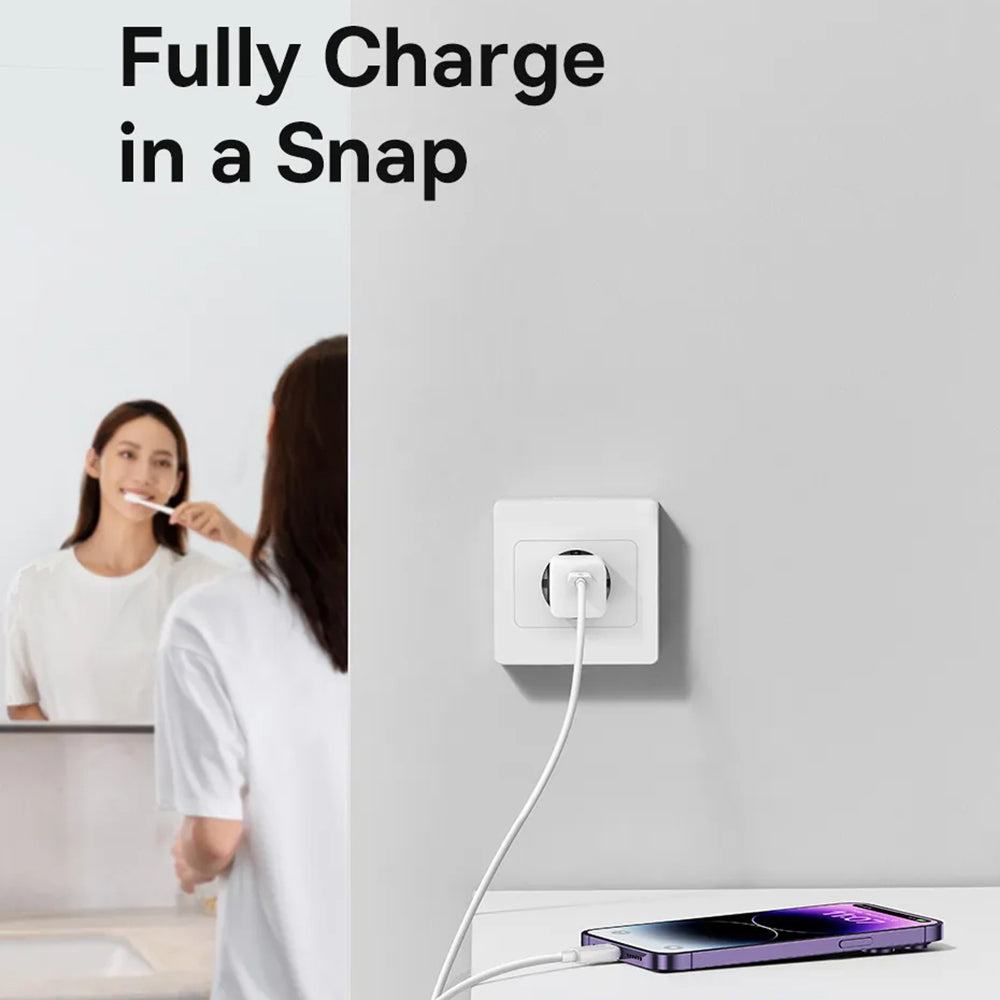 Baseus GaN Mini 1C -verkkolaturi, 30W, 3A, 1 x USB-C, Sininen CCGN070603