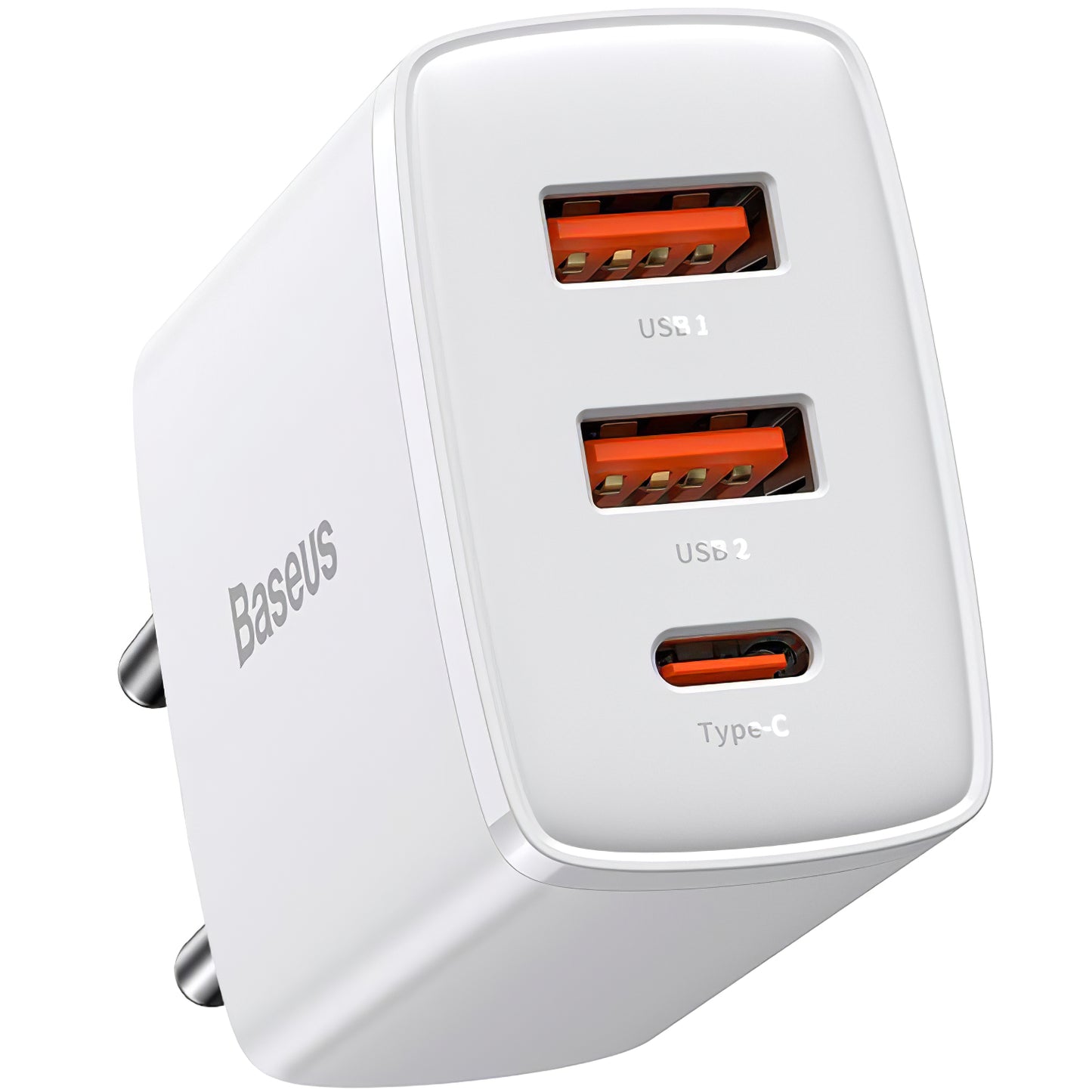 Verkkolaturi Baseus Compact, 30W, 1 x USB-C - 2 x USB-A, valkoinen CCXJ-E02