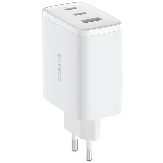 Verkkolaturi Baseus Cube Pro, 65W, 3,25A, 1 x USB-A - 2 x USB-C, valkoinen P10152301213-00