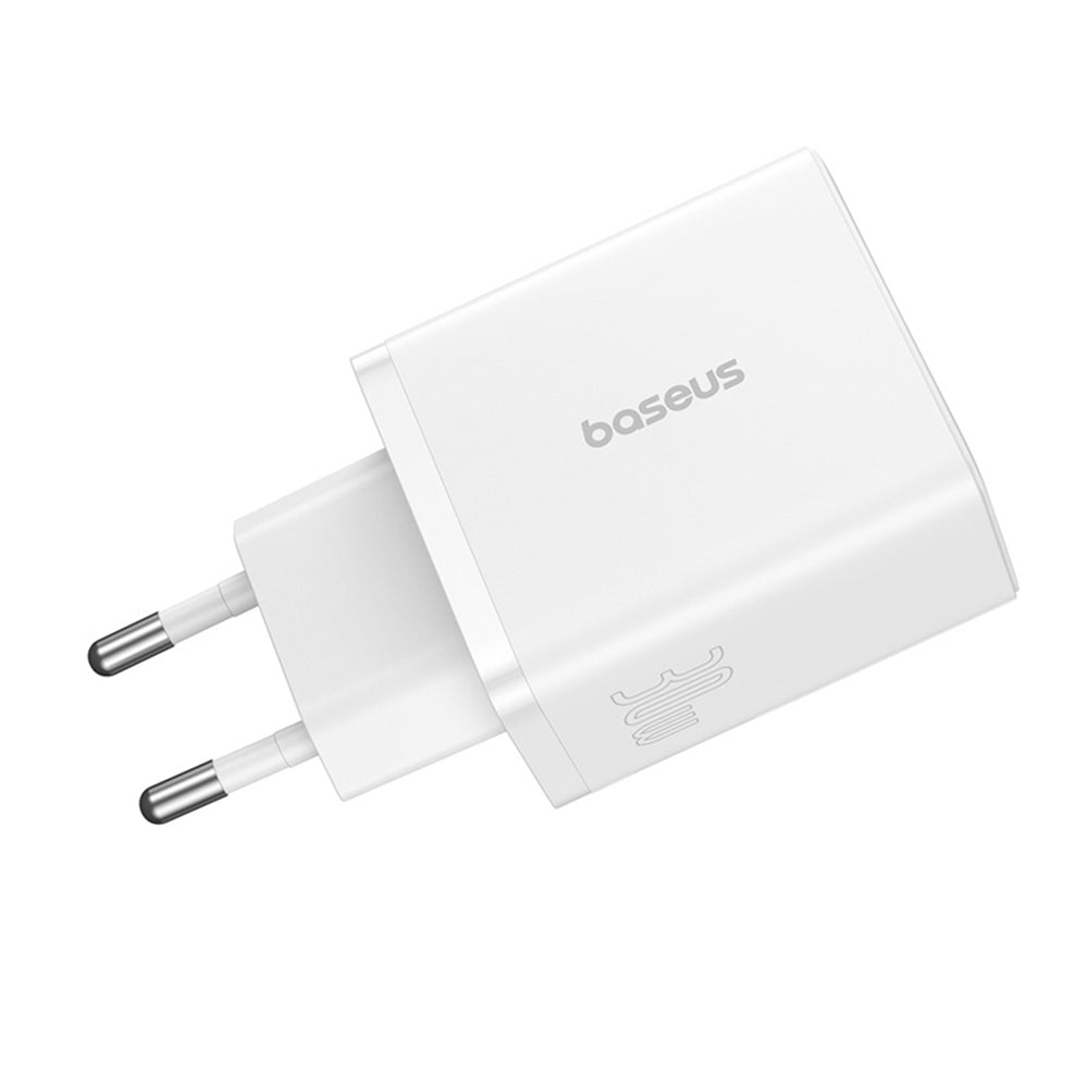 Baseus Cube -verkkolaturi, 30W, 3A, 2 x USB-A - 1 x USB-C, Valkoinen P10111402213-00