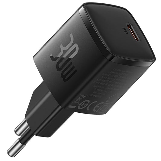 Baseus Cube Pro -verkkolaturi, 30W, 3A, 1 x USB-C, Musta CCXF000301