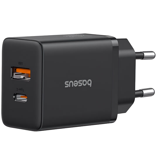Verkkolaturi Baseus Cube, 30W, 2,4A, 1 x USB-A - 1 x USB-C, musta P10111404113113113-00