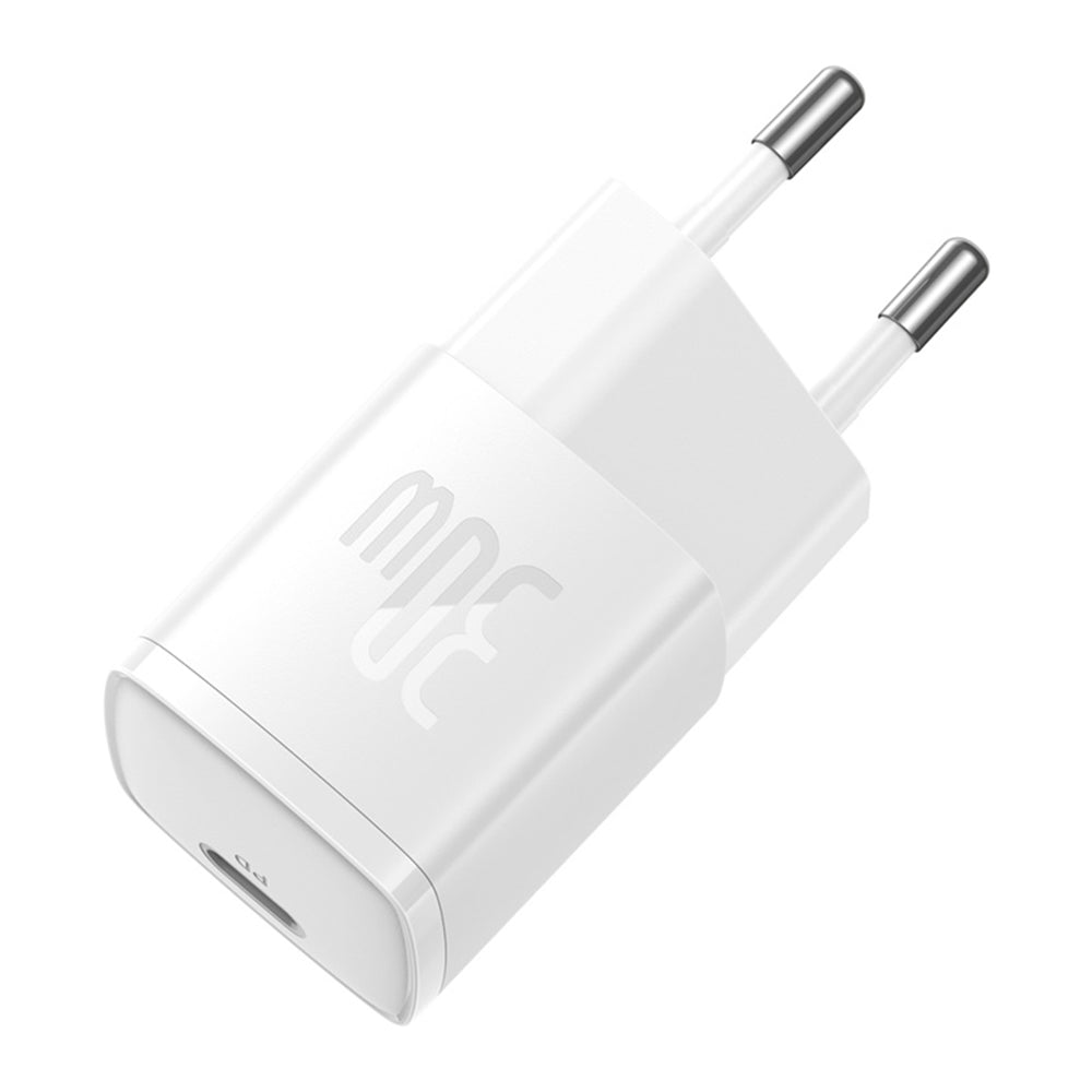 Baseus Cube Pro -verkkolaturi, 30W, 3A, 1 x USB-C, Valkoinen CCXF000302