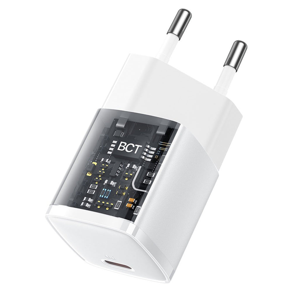 Baseus Cube Pro -verkkolaturi, 30W, 3A, 1 x USB-C, Valkoinen CCXF000302