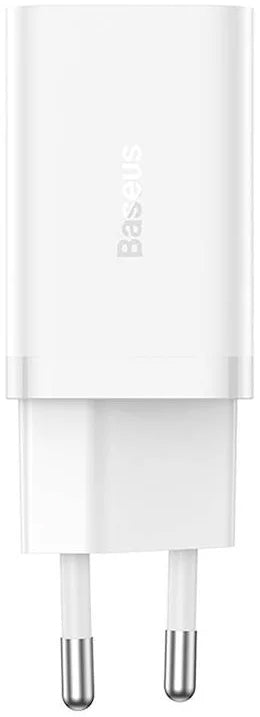 Baseus GaN5 Pro -verkkolaturi, 40W, 3A, 2 x USB-C, Valkoinen CCGP180102