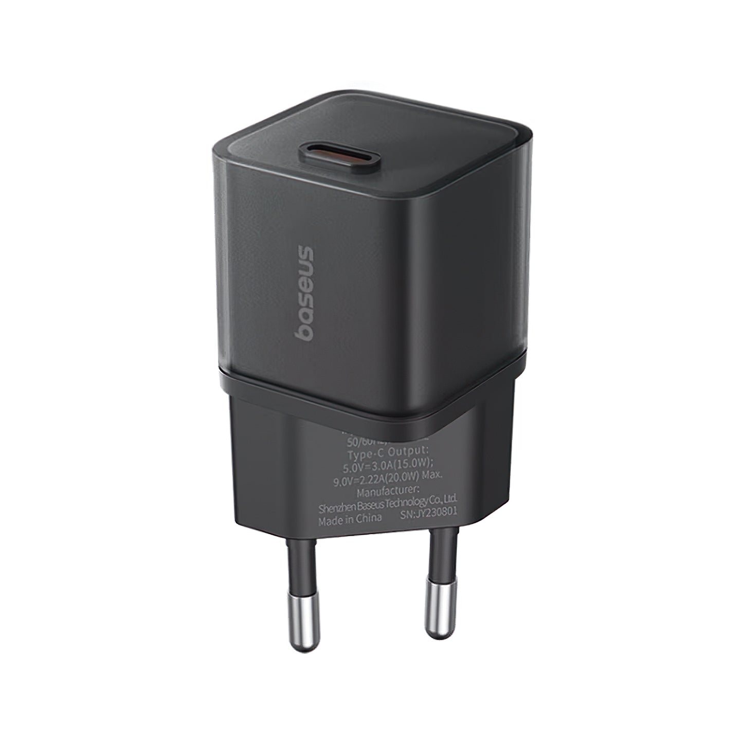 Baseus GaN5S verkkolaturi GaN5S, 20W, 3A, 1 x USB-C, musta P10162503113113113-00