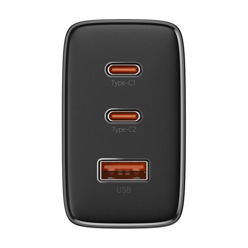 Baseus Cube Pro -verkkolaturi, 65W, 3.25A, 1 x USB-A - 2 x USB-C, Musta P10152301113-00
