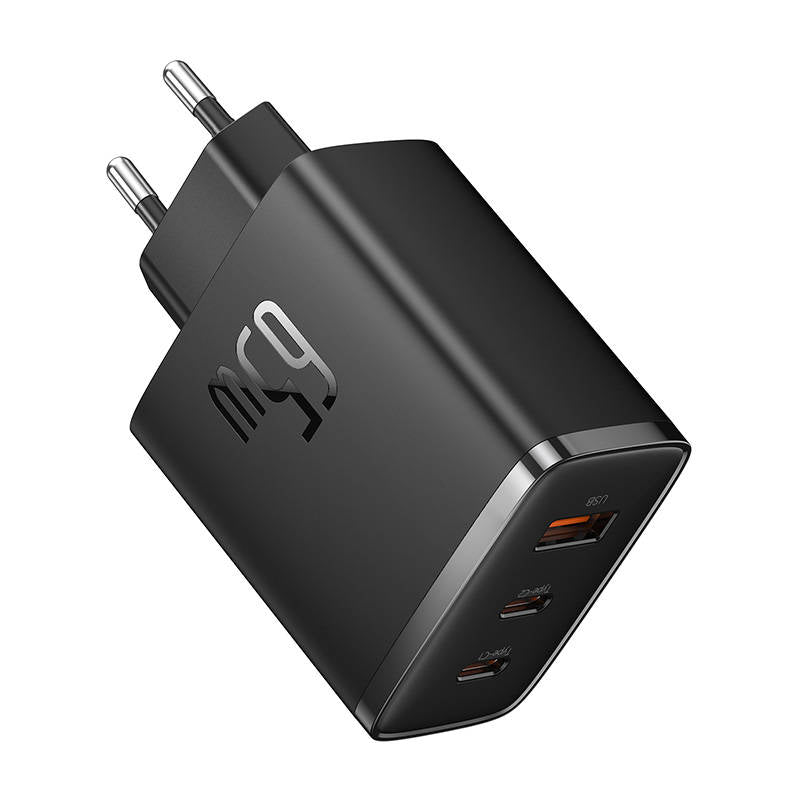 Baseus Cube Pro -verkkolaturi, 65W, 3.25A, 1 x USB-A - 2 x USB-C, Musta P10152301113-00