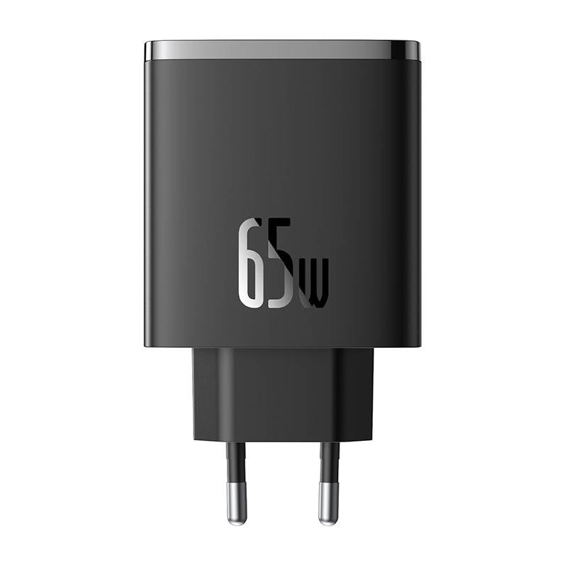 Baseus Cube Pro -verkkolaturi, 65W, 3.25A, 1 x USB-A - 2 x USB-C, Musta P10152301113-00