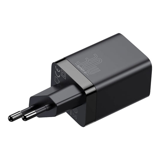 Verkkolaturi Baseus Super Si Pro, 30W, 3A, 1 x USB-A - 1 x USB-C, musta CCSUPP-E01