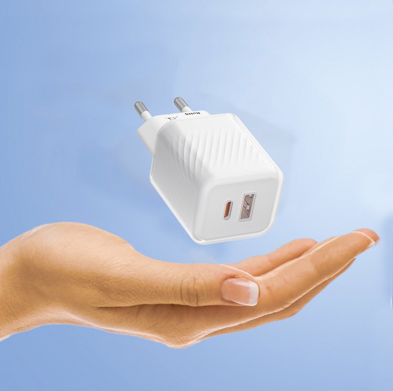 Blueo-verkkolaturi, 35W, 3A, 1 x USB-A - 1 x USB-C, Valkoinen