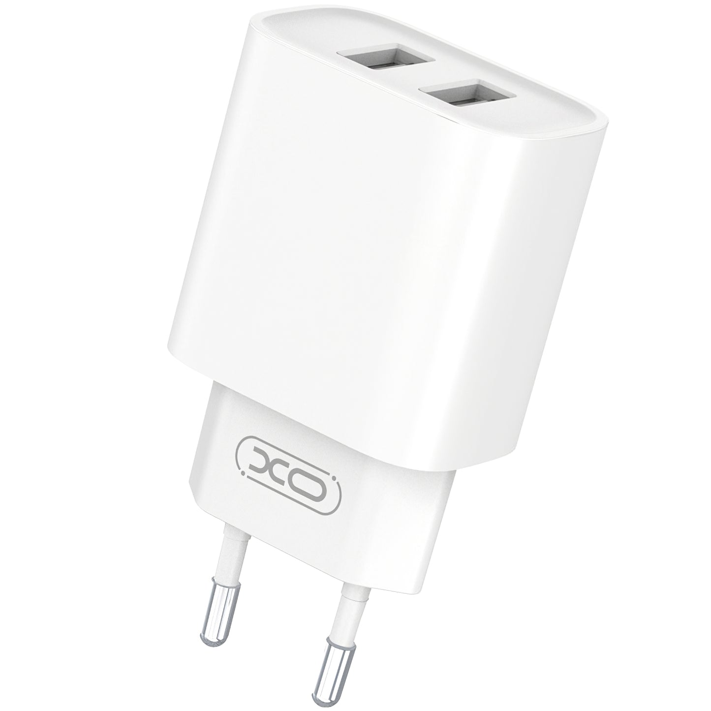 XO Design XO Design BPCE02C USB-C-kaapeliverkkolaturi, 10,5W, 2,1A, 2 x USB-A, valkoinen