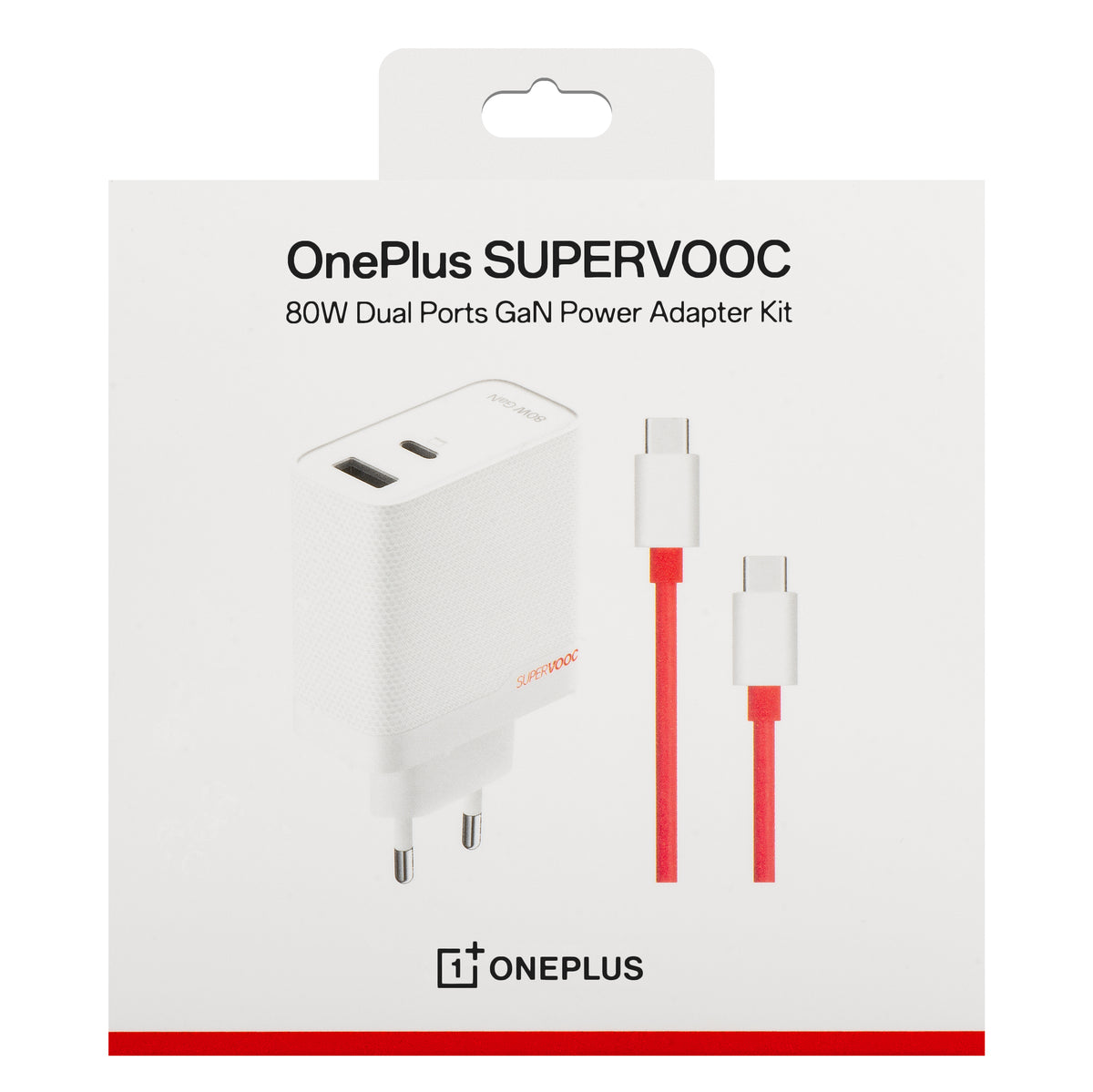 Verkkolaturi USB-C-kaapelilla OnePlus, 80W, 7,3A, 1 x USB-A - 1 x USB-C, Valkoinen 5461100597