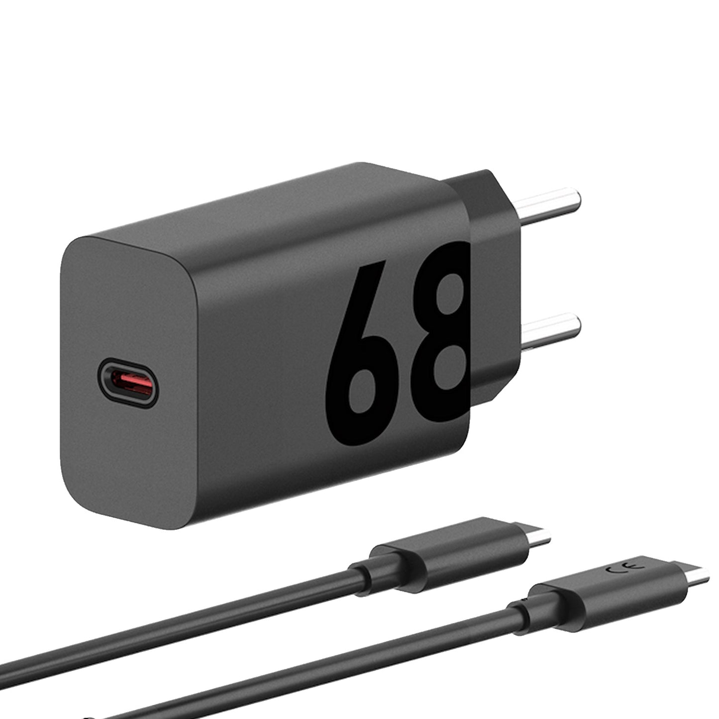 Verkkolaturi USB-C-kaapelilla Motorola, 68W, 6,2A, 1 x USB-C, musta PG38C06281