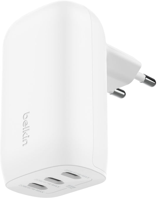 Verkkolaturi USB-C-kaapelilla Belkin BoostCharge, 67W, 3A, 3 x USB-C, Valkoinen WCC002vf2MWH-B6