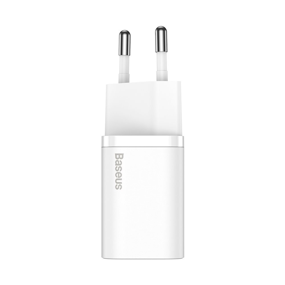 Baseus Super Si -verkkolaturi Lightning-kaapelilla, 20W, 3A, 1 x USB-C, valkoinen TZCCCSUP-B02