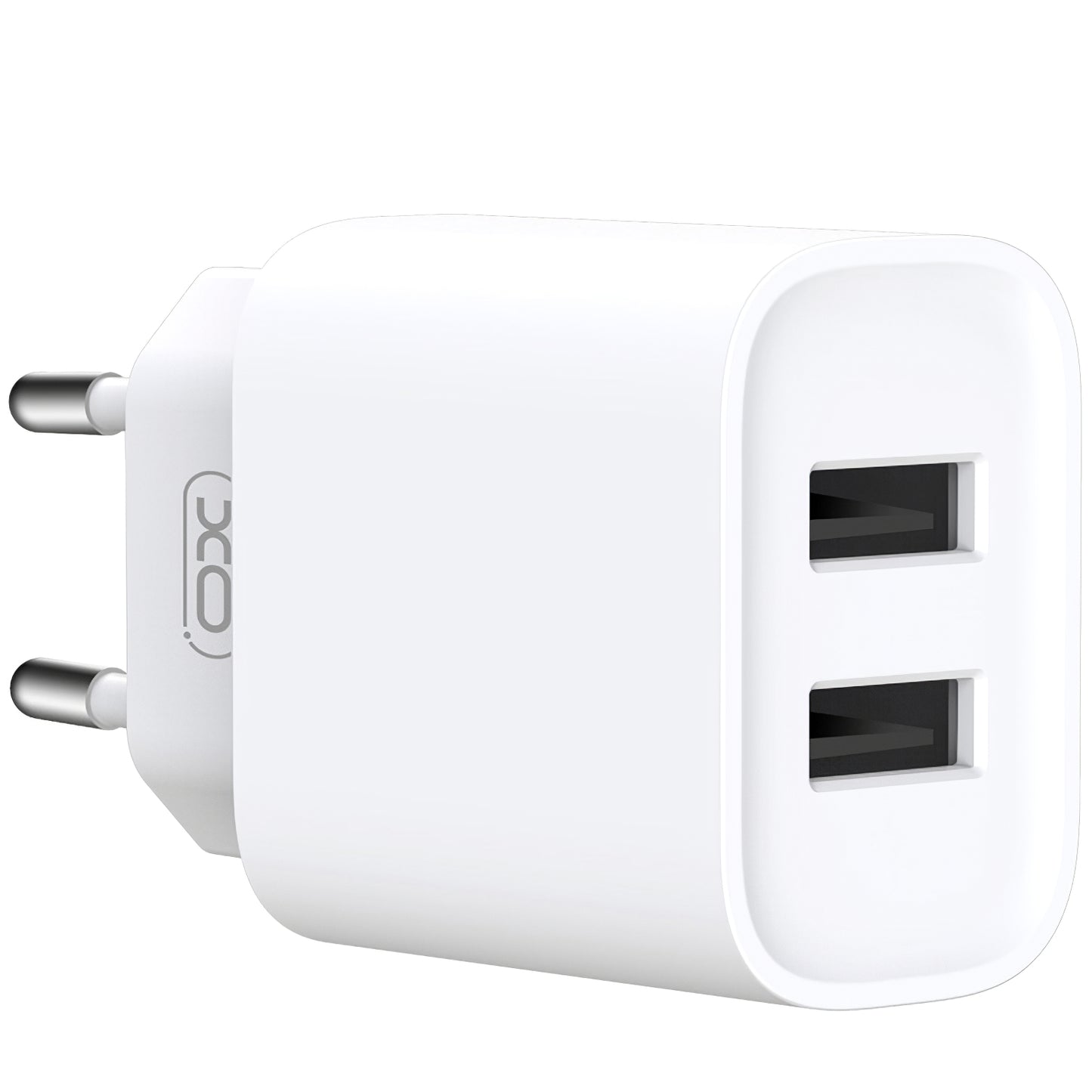 XO Design XO Design BPCE02C USB-C-kaapeliverkkolaturi, 10,5W, 2,1A, 2 x USB-A, valkoinen