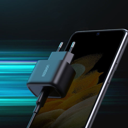 UGREEN CD250, 25W, 3A, 1 x USB-C, 1 x USB-C, musta.