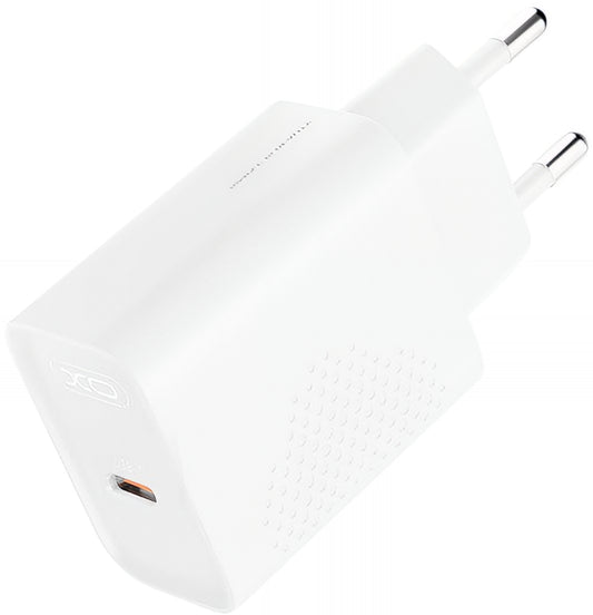 Verkkolaturi USB-C-kaapelilla XO Design L162, 30W, 3A, 1 x USB-C, Valkoinen