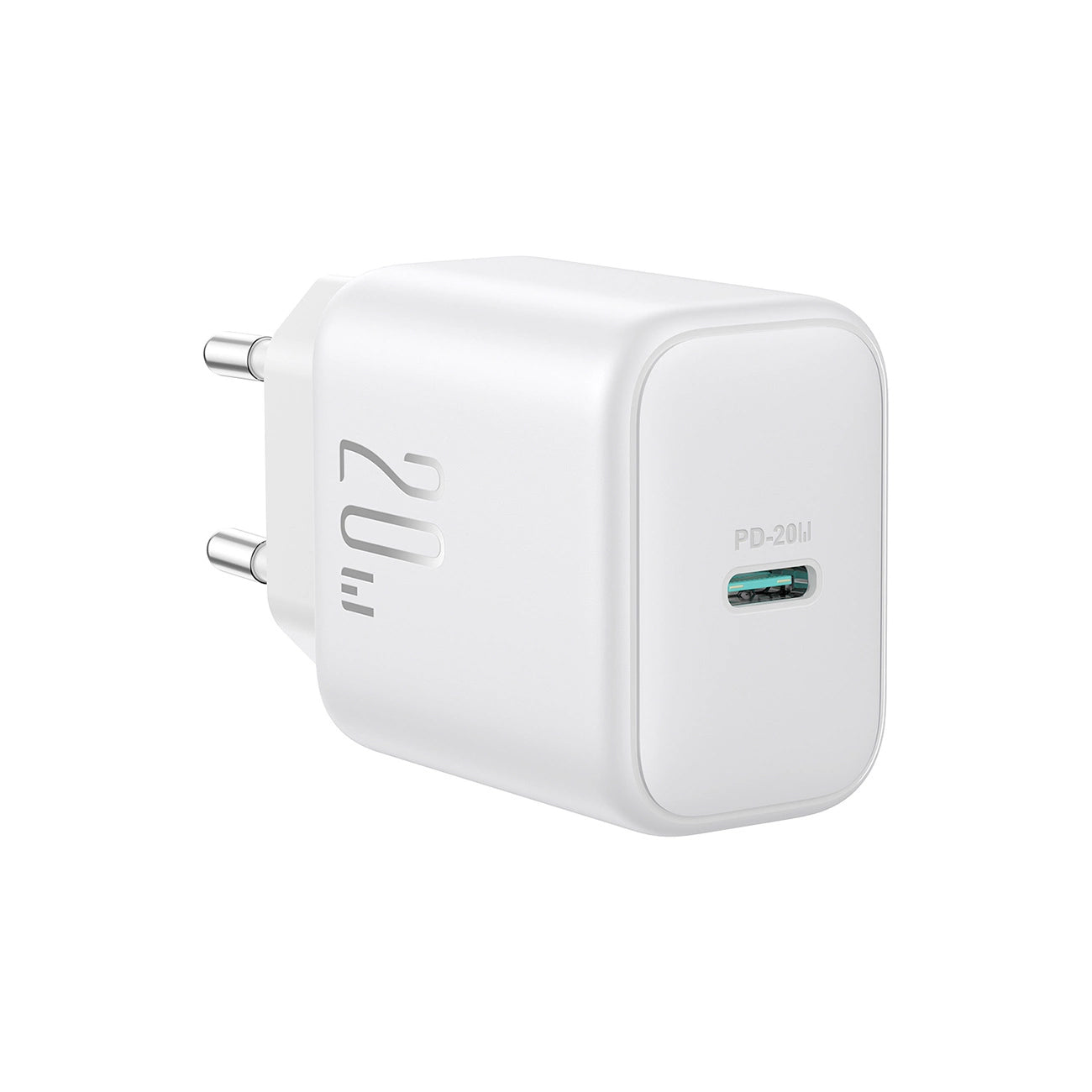 Verkkolaturi USB-C-kaapelilla Joyroom JR-TCF20, 20W, 3A, 1 x USB-C, Valkoinen