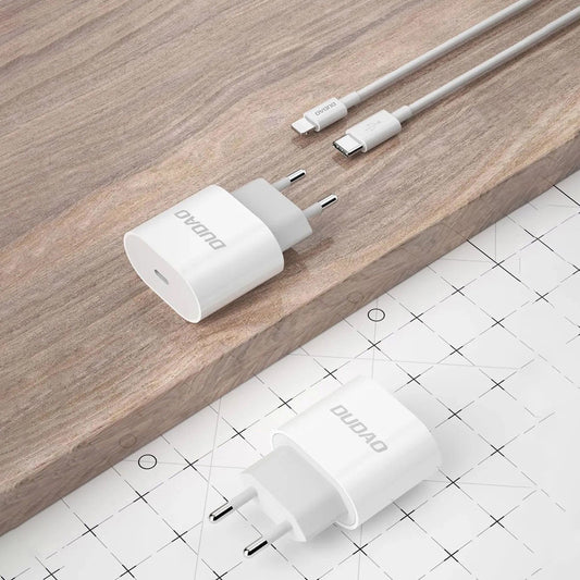 Verkkolaturi USB-C-kaapelilla Dudao A14EUC, 20W, 3A, 1 x USB-C, Musta