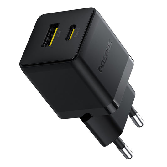 Verkkolaturi USB-C-kaapelilla Baseus Palm, 30W, 3A, 1 x USB-A - 1 x USB-C, Musta P1011160A113-01
