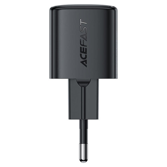 Verkkolaturi USB-C-kaapelilla Acefast A118, 30W, 3A, 1 x USB-C, Musta