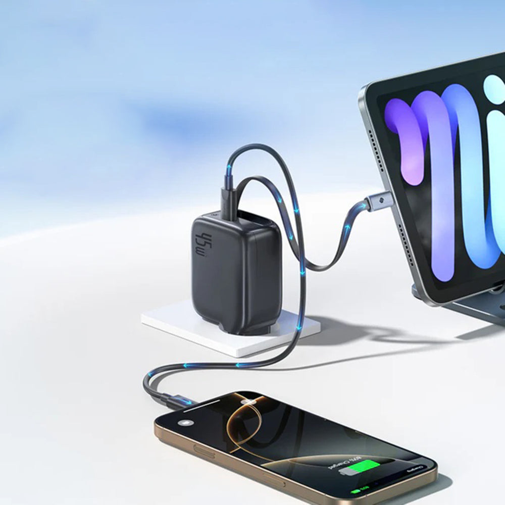 Verkkolaturi USB-C-kaapelilla Baseus EnerCore CJ11, 45W, 3A, 1 x USB-C, Musta Z0004800