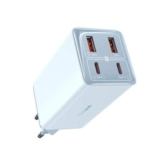 Verkkolaturi USB-C-kaapelilla Baseus GaN6 Pro, 100W, 3.25A, 2 x USB-A - 2 x USB-C, Sininen P10162705312-00